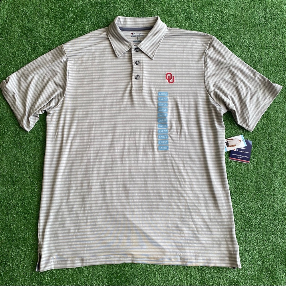 NWT Oklahoma Sooners Champion Mens Polo - Size L